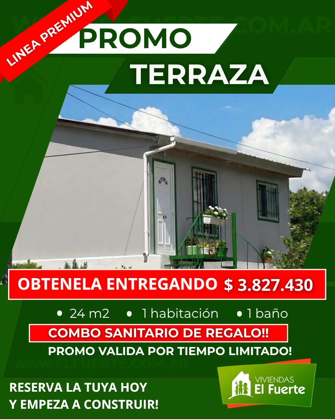 Casa Prefabricada Línea Premium Terraza