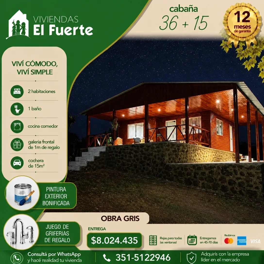 cabaña 36 + 15